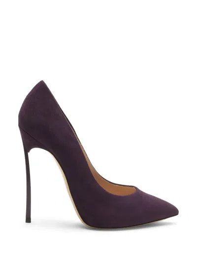Casadei Blade Suede Pumps In Purple