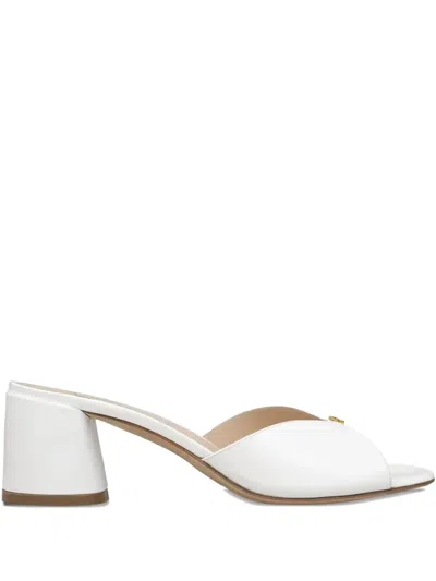 Casadei Block-heel Open-toe Sandals In White