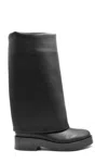 Casadei Chunky Heel Black Ankle Boots In Black