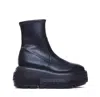 Casadei C-chain Platform Ankle Boots In Black