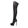 Casadei Over The Knee Boots In Nero Neri E Grigi