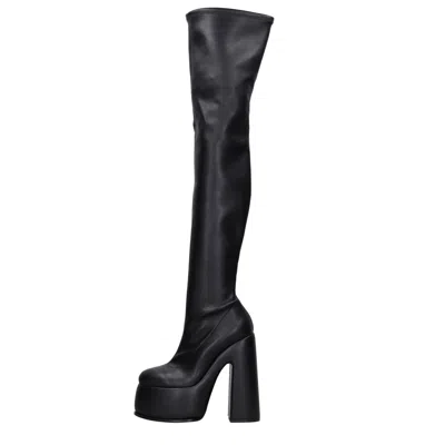Casadei Boots Black In Nero Neri E Grigi