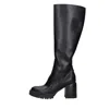 Casadei Woman Boot Black Size 7.5 Leather In Nero Neri E Grigi