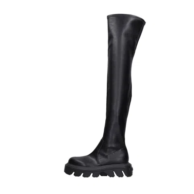 Casadei Boots Black In Nero Neri E Grigi