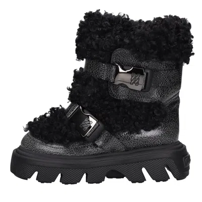 Casadei Boots Black In Nero Neri E Grigi