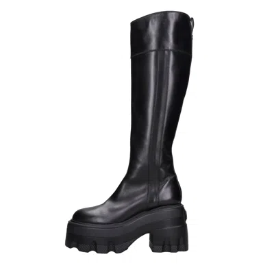 Casadei Boots Black In Nero Neri E Grigi