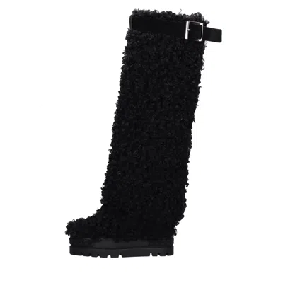 Casadei Boots Black In Nero Neri E Grigi