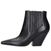 Casadei Ankle Boots In Black Leather In Nero Neri E Grigi
