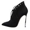 Casadei Boots Black In Nero Neri E Grigi