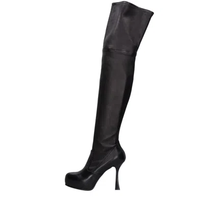 Casadei Boots Black In Nero Neri E Grigi