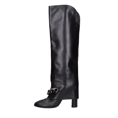Casadei Boots Black In Nero Neri E Grigi