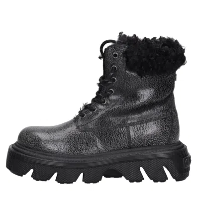 Casadei Boots Black In Nero Neri E Grigi