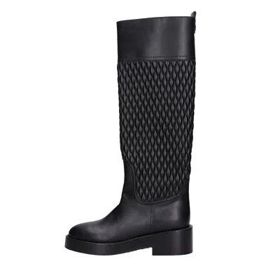 Casadei Boots Black In Nero Neri E Grigi