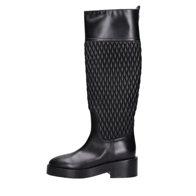 Casadei Boots Black In Nero Neri E Grigi