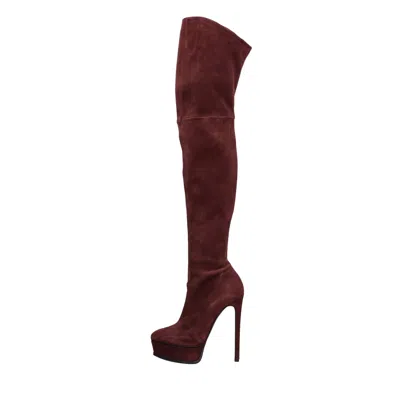 Casadei Boots Bordeaux In Bordeaux Marroni