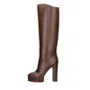 Casadei Woman Boot Cocoa Size 7 Calfskin In Marrone Marroni