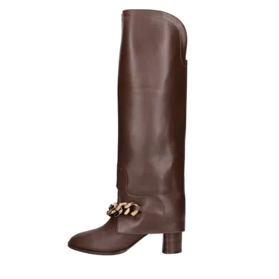 Casadei Boots Brown In Marrone Marroni