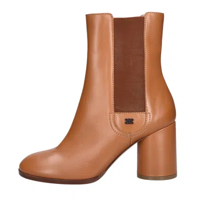 Casadei Brown Boots In Marrone Marroni
