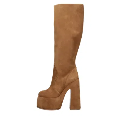 Casadei Boots Brown In Marrone Scuri