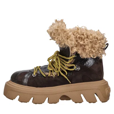 Casadei Boots Brown In Marrone Scuri