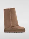 Casadei New Double Face Beige Reversible Boots In Suede Woman In Camel