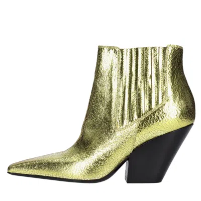 Casadei Boots Golden In Oro Marroni