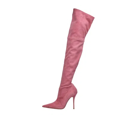 Casadei Boots Pink In Rosa Chiari E Naturali