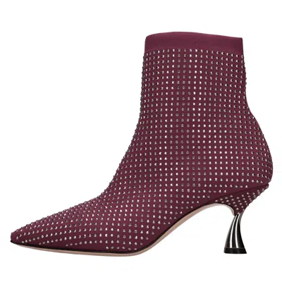 Casadei Boots Purple In Viola Scuri