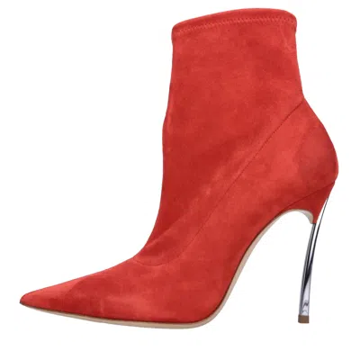 Casadei Boots Red In Rosso Vivaci