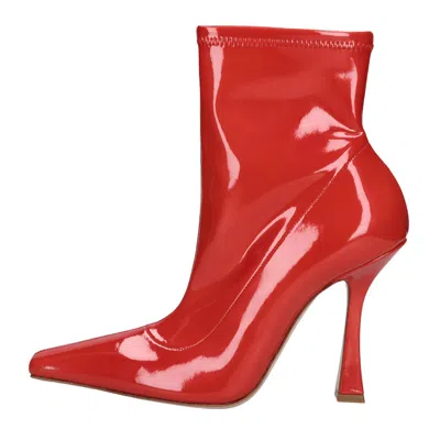 Casadei Super Blade Ultravox 100mm Boots In Rosso Vivaci