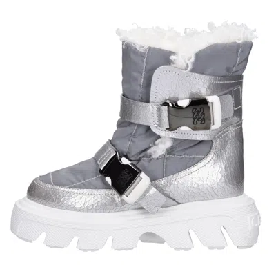 Casadei Boots Silver In Argento Chiari E Naturali
