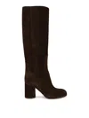 Casadei 'cleo' Suede Knee Length Boots In Marrón