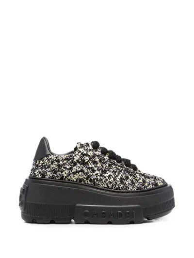 Casadei Black Lace-up Sneakers