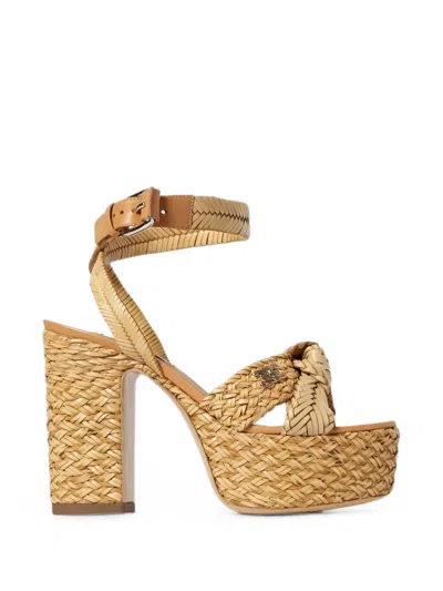 Casadei Braided Knot Sandals In Multi