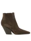 Casadei Anastasia Vulcano Ankle Boots Brown In Brown