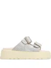 Casadei Buckle-embellished Platform Slides