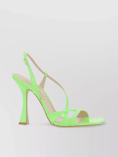 Casadei Calfskin Cross-strap Stiletto Sandals In Green