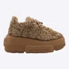 Casadei Low Top Sneakers Platform Sole In Brown