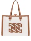 Casadei Women's Canvas And Leather Tote Bag