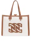 Casadei Canvas And Leather Tote Bag