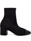 Casadei Cap-toe Block-heel Pumps In Black