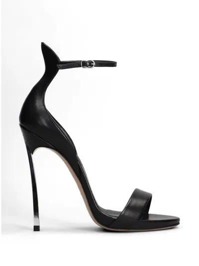 Casadei Cappa Blade Sandals In Black