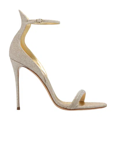 Casadei Cappa Blade Stratosphere 120mm Sandals In Gold