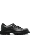 Casadei Two-tone Leather Derby Shoes In Black