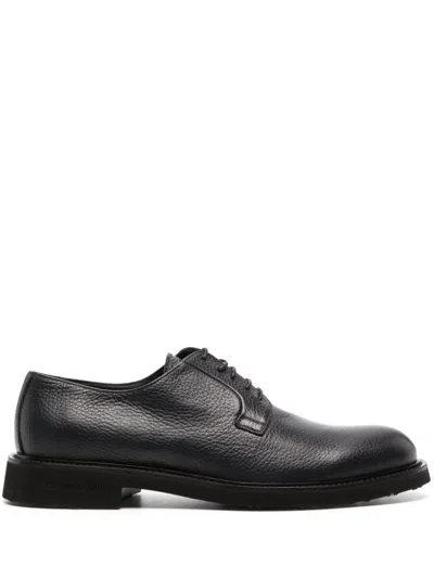 Casadei Cervo Leather Derby Shoes In Blue