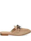 Casadei Chain-detail Mules In Neutrals