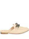Casadei Chain-detail Slippers In Neutrals
