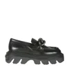 Casadei Generation C Leather Loafers In Black