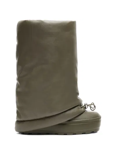 Casadei Chamonix Padded Boots In Green