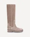 Casadei Charlie Suede Knee-high Boots In Sand